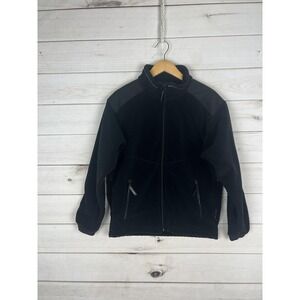Black Diamond Polartec Fleece Jacket Mens Small Black Full Zip Made USA Outdoor
